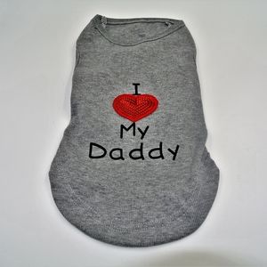 Dog Summer Shirt Clothes Size M I Love My Daddy